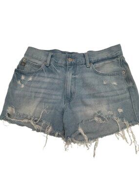 Just USA Light Blue Distressed Denim Shorts Size Medium